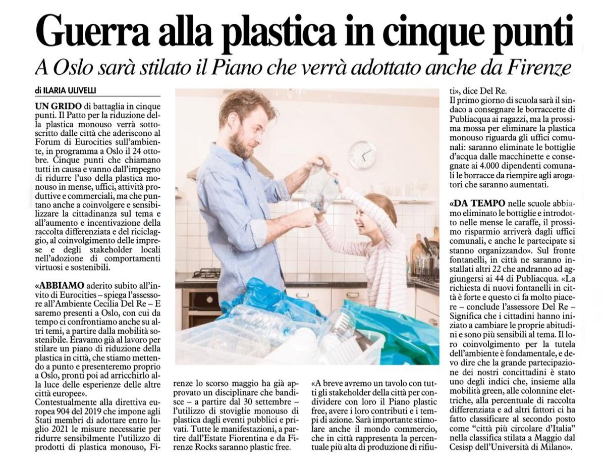 Guerra alla plastica in cinque punti | La Nazione Firenze
