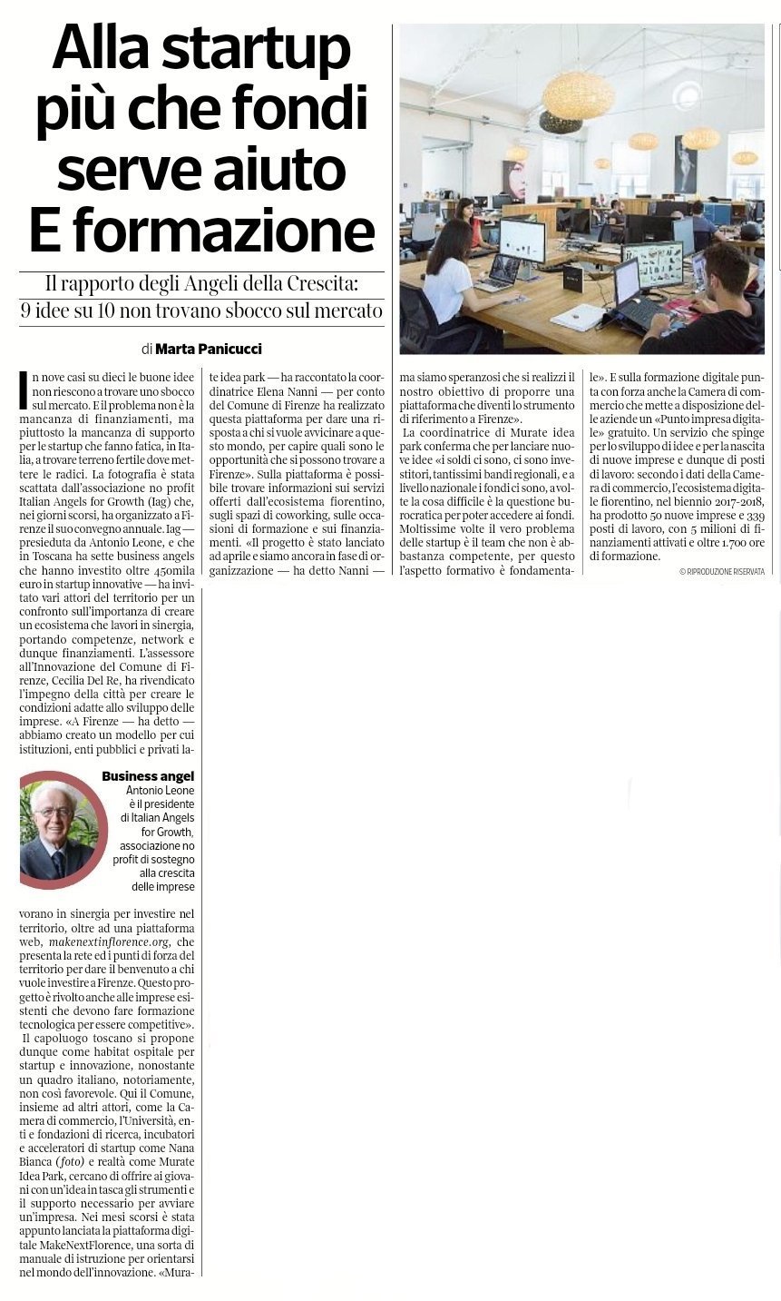 Alla startup più che fondi serve aiuto e formazione | L’Economia del Corriere Fiorentino