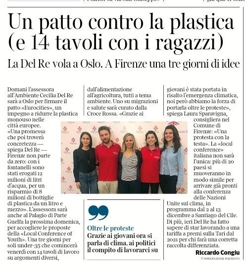 Un patto contro la plastica | Corriere Fiorentino