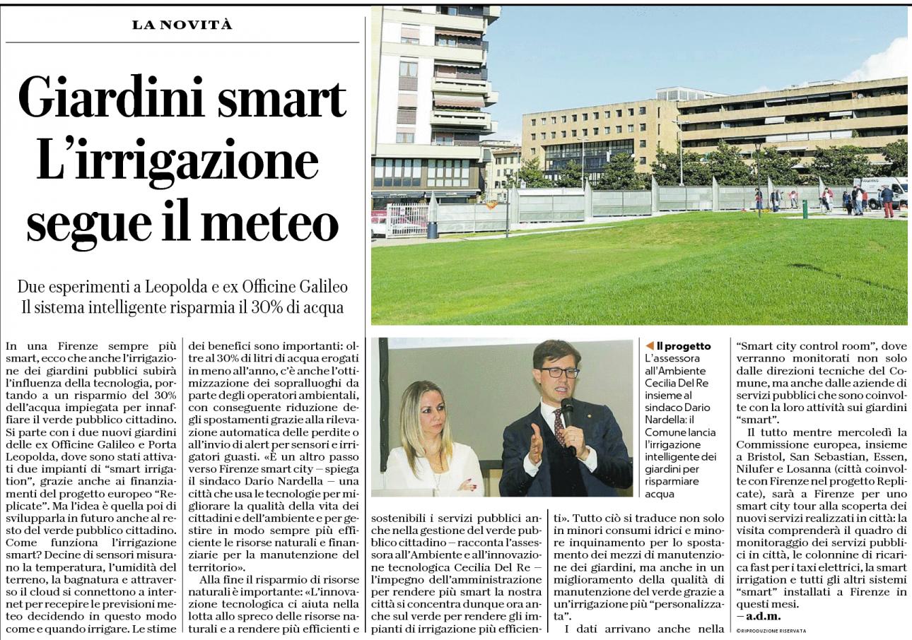 Giardini smart L’irrigazione segue il meteo | La Repubblica Firenze