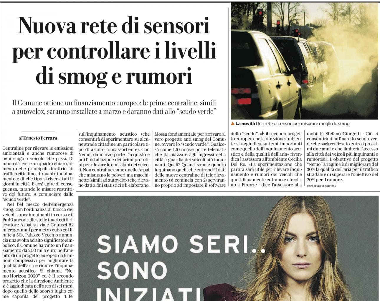 Nuova rete di sensori per controllare i livelli di smog e rumori| La Repubblica Firenze